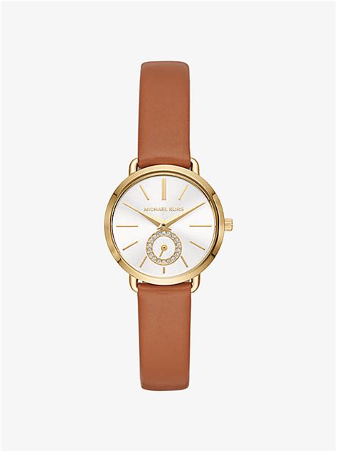 Petite Portia Leather Watch 